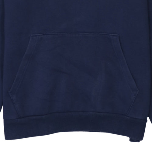 Puma Men's Blue Pullover Hoodie M Logo Fleece Sportswear