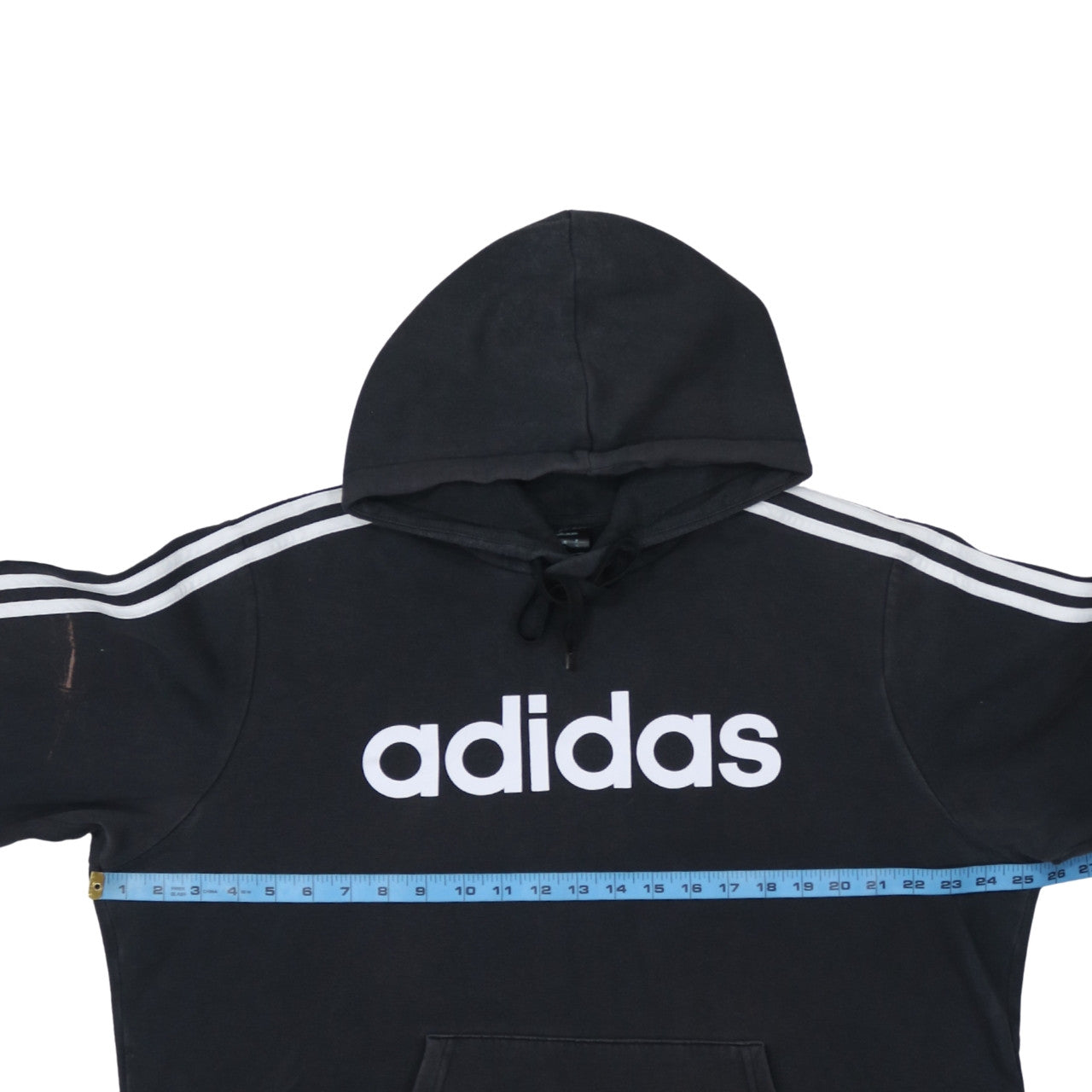 Adidas Men Black XL Pullover Hoodie Fleece Logo Sweatshirt