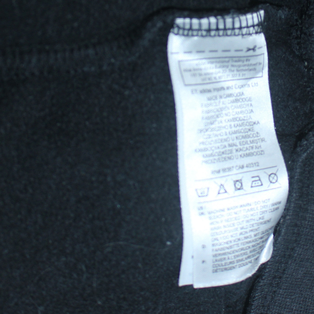 Adidas Men Black XL Pullover Hoodie Fleece Logo Sweatshirt