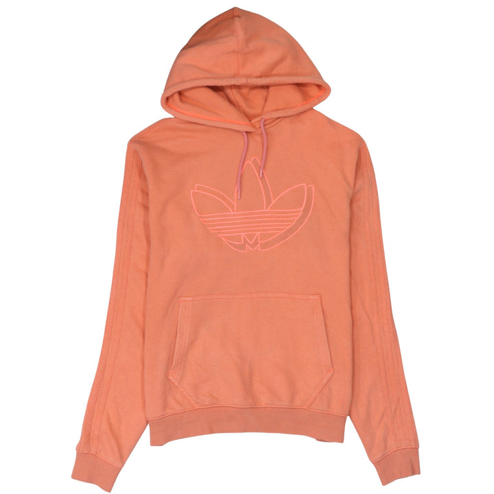 Adidas Women’s Coral Pink Hoodie Small Cotton Pullover with Logo