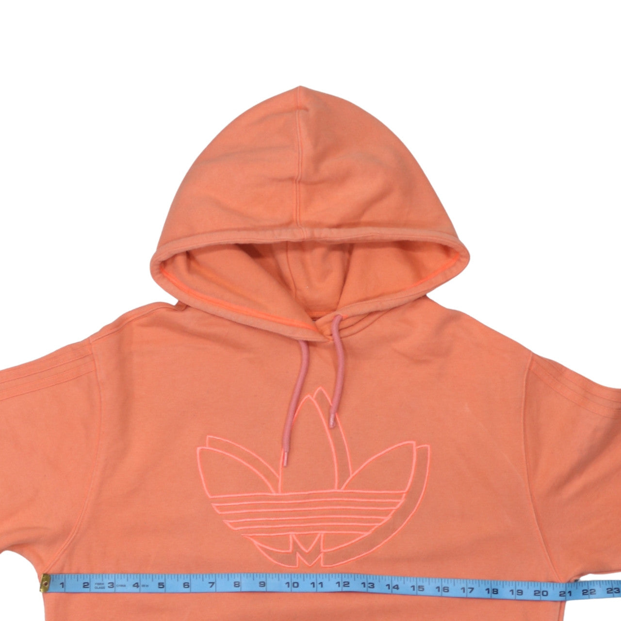 Adidas Women’s Coral Pink Hoodie Small Cotton Pullover with Logo