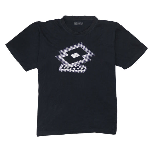 Lotto Mens Black XL Graphic Print Sports Crew Neck T-Shirt