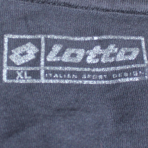 Lotto Mens Black XL Graphic Print Sports Crew Neck T-Shirt