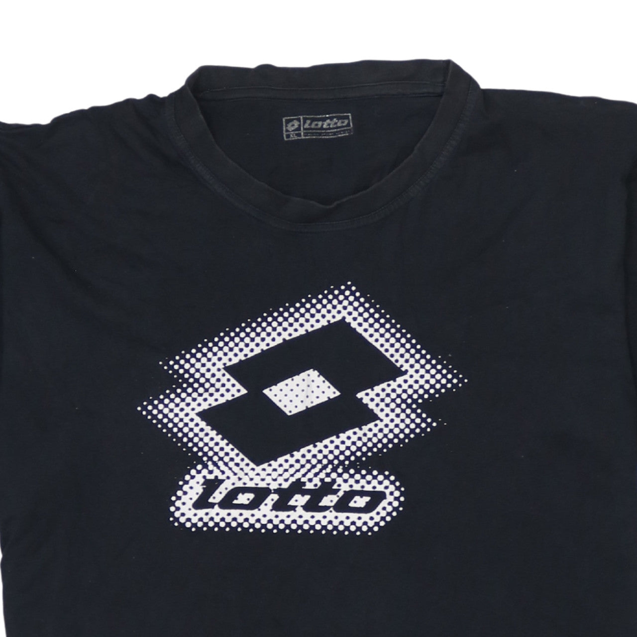 Lotto Mens Black XL Graphic Print Sports Crew Neck T-Shirt