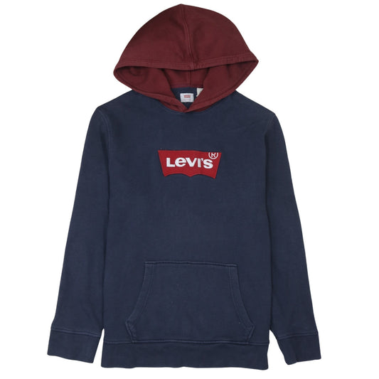 Levi's Men's Blue Pullover Hoodie 2XL Logo Graphic Sweatshirt