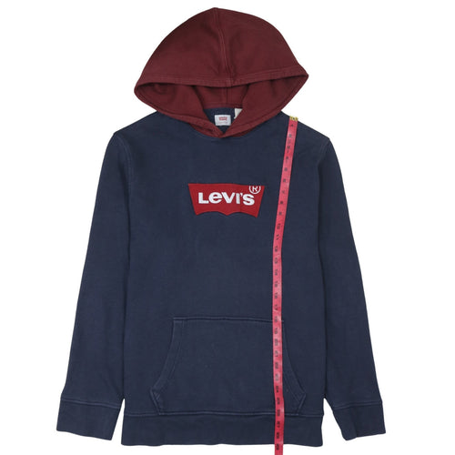 Levi's Men's Blue Pullover Hoodie 2XL Logo Graphic Sweatshirt