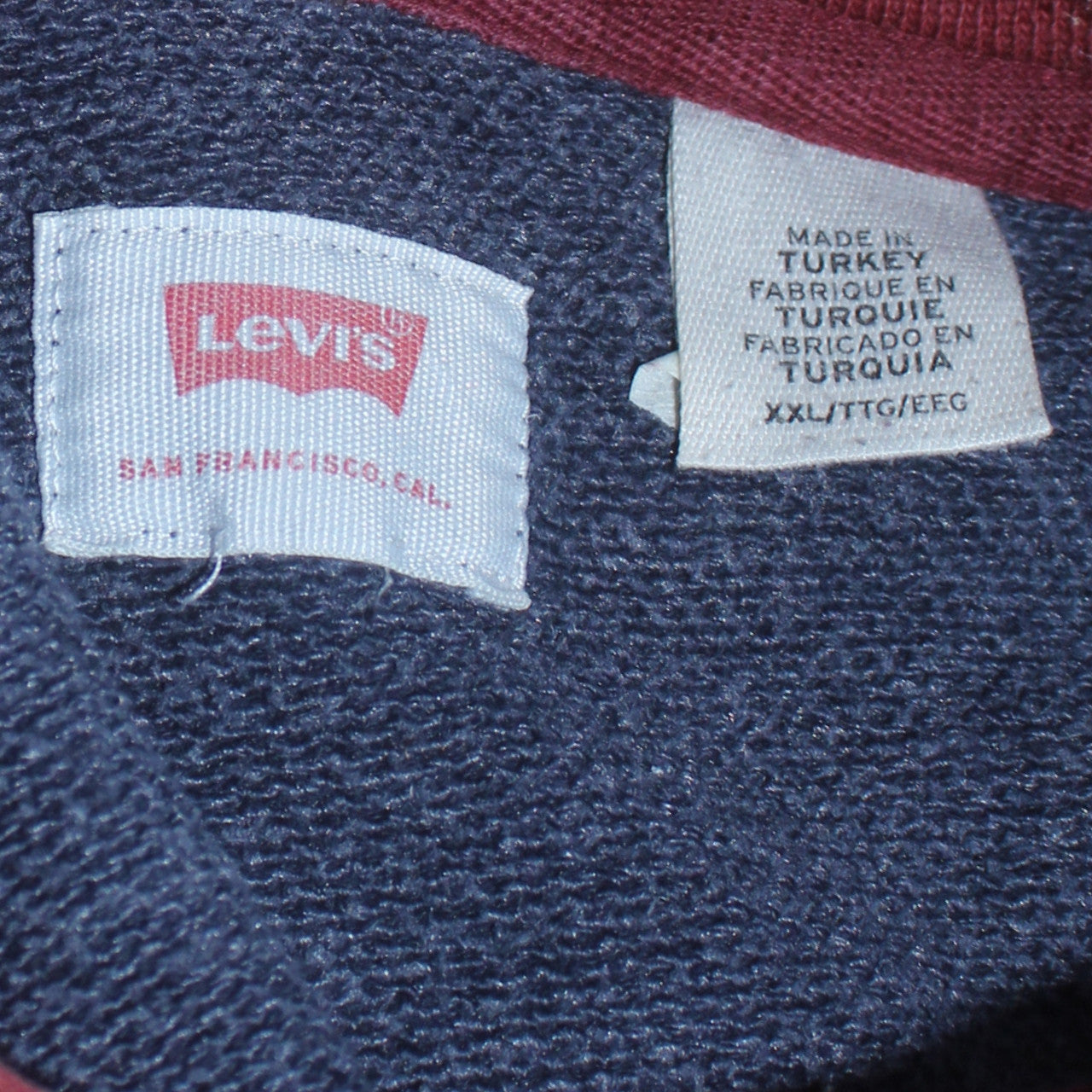 Levi's Men's Blue Pullover Hoodie 2XL Logo Graphic Sweatshirt