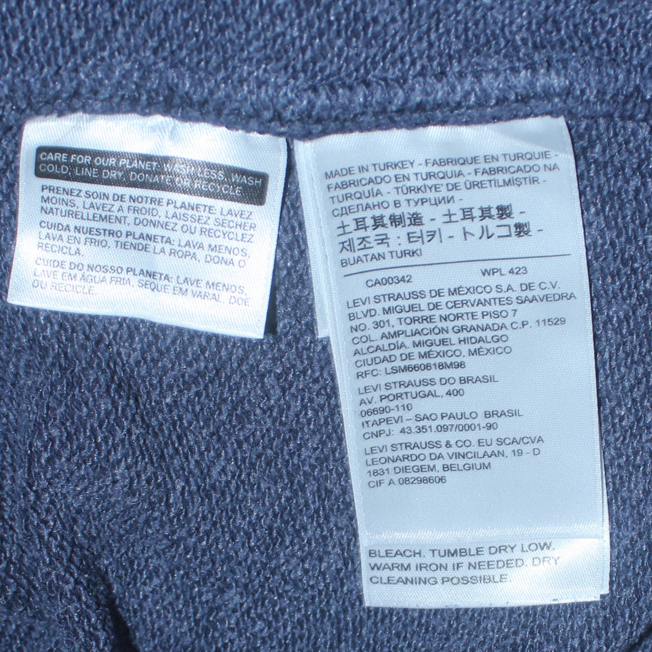 Levi's Men's Blue Pullover Hoodie 2XL Logo Graphic Sweatshirt