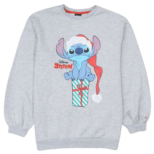 Disney Girls Grey Stitch Christmas Pullover Sweatshirt 11-12 Years
