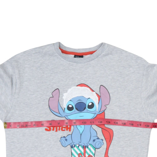 Disney Girls Grey Stitch Christmas Pullover Sweatshirt 11-12 Years
