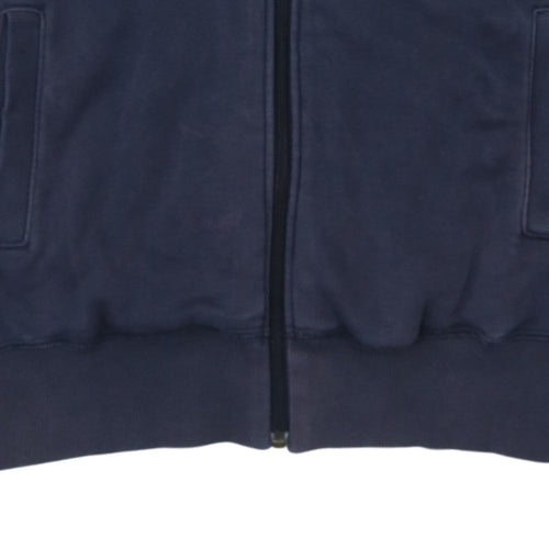 Adidas Women’s Navy Full Zip Hoodie Size 12 Cotton Lined Casual Sweatshirt
