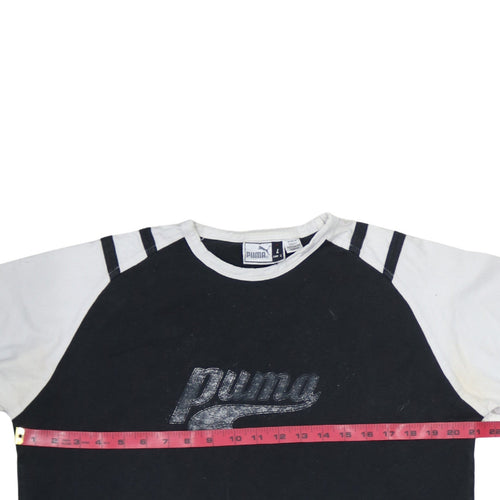 Puma Men's Black Long Sleeve Colourblock Cotton Top L