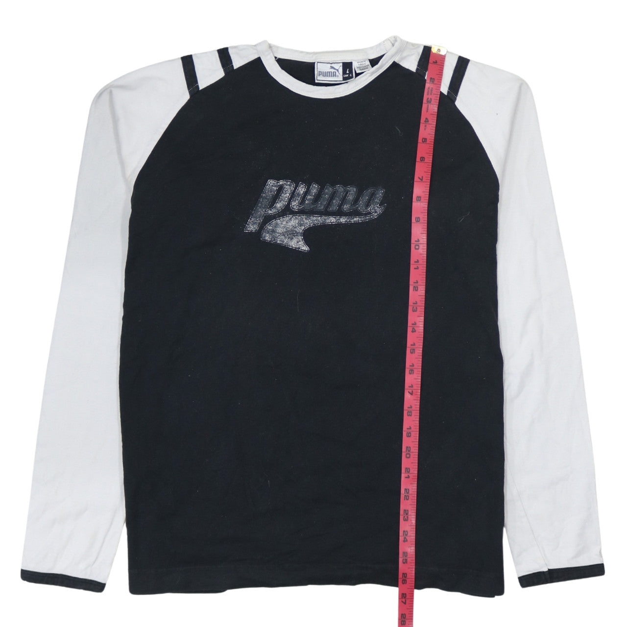 Puma Men's Black Long Sleeve Colourblock Cotton Top L