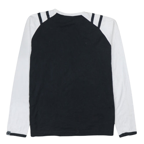 Puma Men's Black Long Sleeve Colourblock Cotton Top L