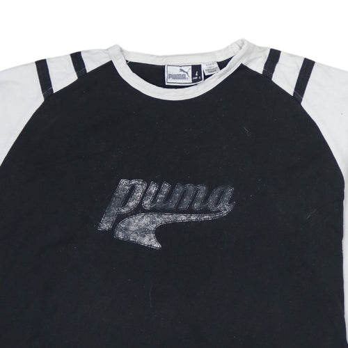 Puma Men's Black Long Sleeve Colourblock Cotton Top L