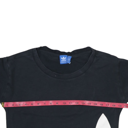 Adidas Womens Black Crew Neck Pullover Sweatshirt Size XS