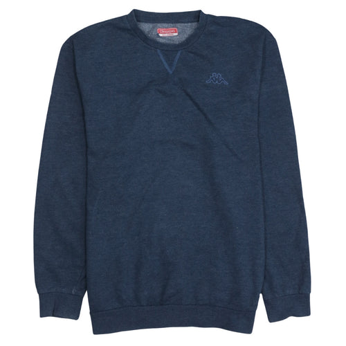 Kappa Men’s Blue 2XL Pullover Sweatshirt Crew Neck Logo Sportswear