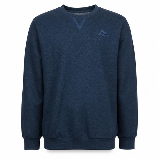 Front view of Kappa Men’s Blue 2XL Pullover Sweatshirt Crew Neck Logo Sportswear
