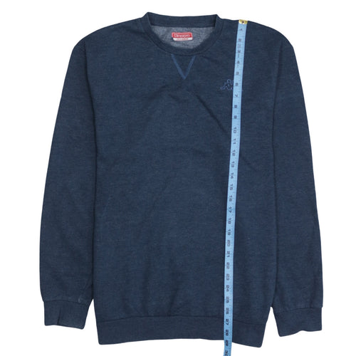 Kappa Men’s Blue 2XL Pullover Sweatshirt Crew Neck Logo Sportswear