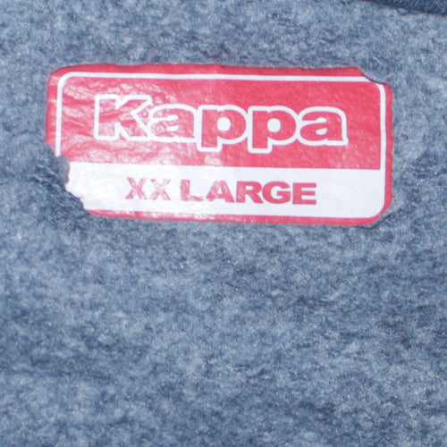 Kappa Men’s Blue 2XL Pullover Sweatshirt Crew Neck Logo Sportswear