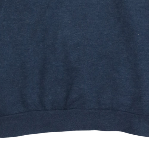 Kappa Men’s Blue 2XL Pullover Sweatshirt Crew Neck Logo Sportswear