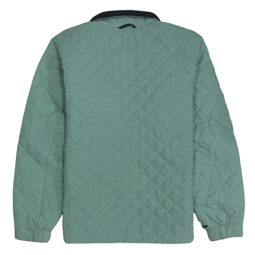 Columbia Women's Green Quilted Full Zip Mid-Length Jacket XL