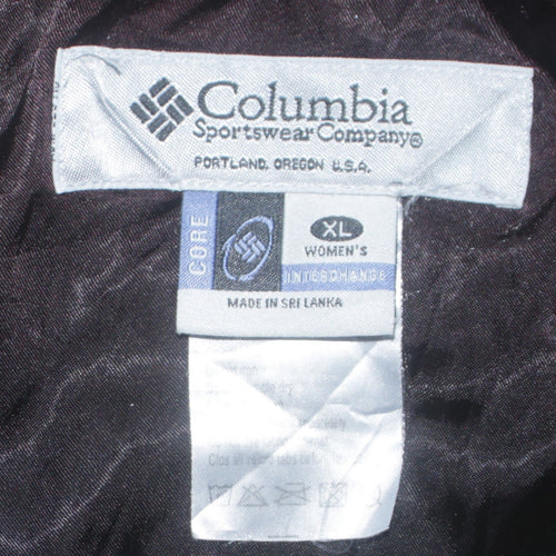 Columbia Women's Green Quilted Full Zip Mid-Length Jacket XL