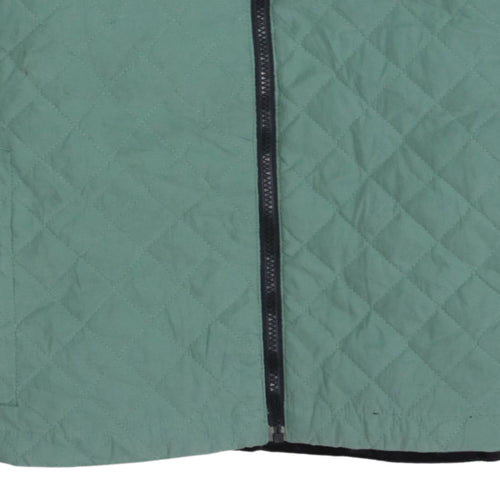 Columbia Women's Green Quilted Full Zip Mid-Length Jacket XL