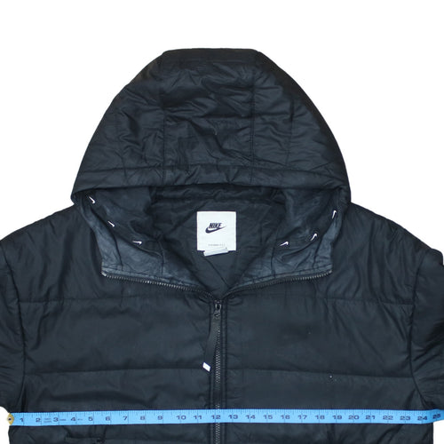 Nike Womens Black Therma-Fit Hooded Puffer Jacket L