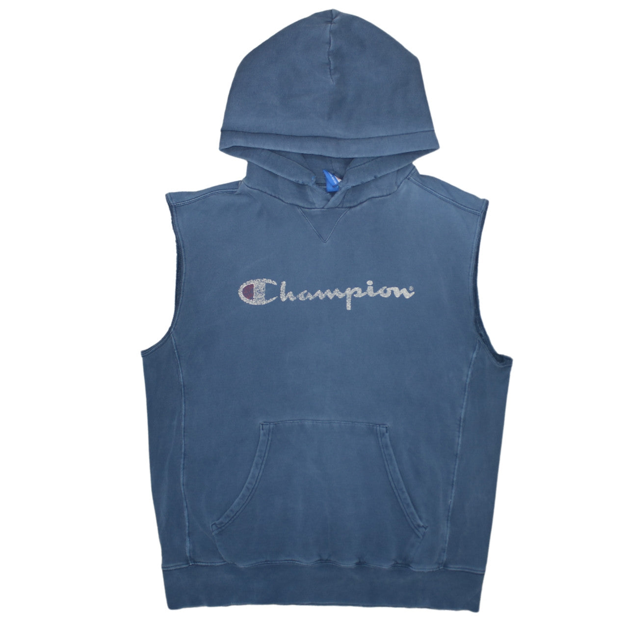 Champion Men's Blue Sleeveless Hoodie XL Sports Vest
