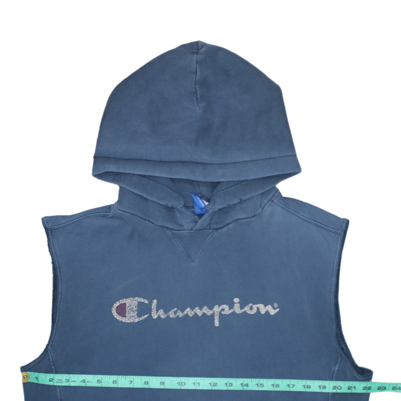 Champion Men's Blue Sleeveless Hoodie XL Sports Vest