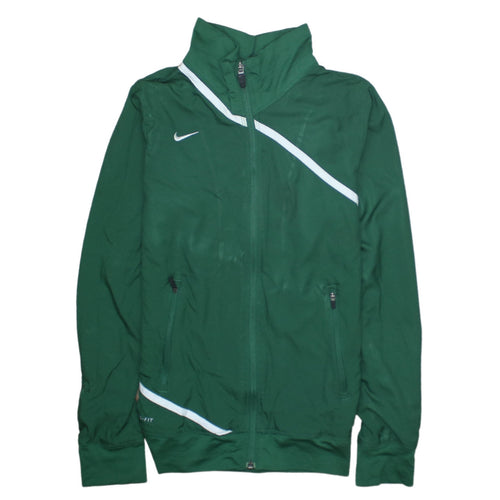 Nike Boys Green Dri-FIT Track Jacket Size 16 Years Full Zip Sports Top