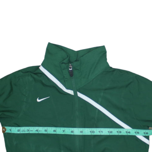 Nike Boys Green Dri-FIT Track Jacket Size 16 Years Full Zip Sports Top