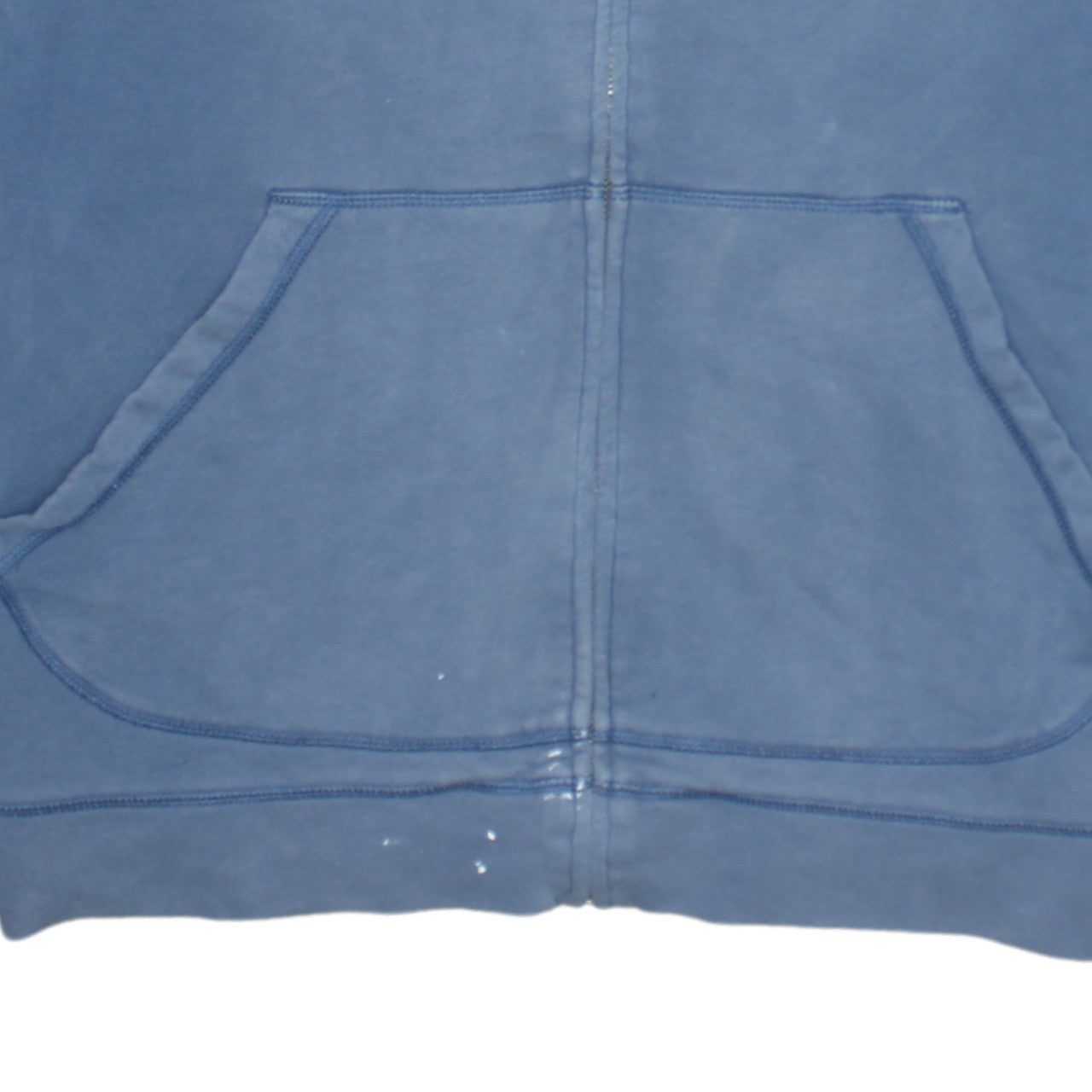 Tommy Jeans Mens Blue Full Zip Hoodie L Logo Graphic Sweatshirt