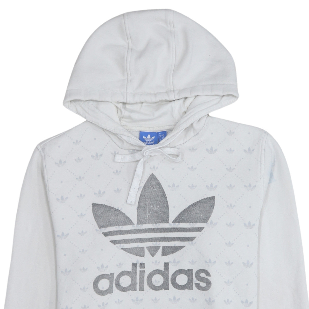 Adidas Men's White Pullover Hoodie Small Graphic Logo Sportswear
