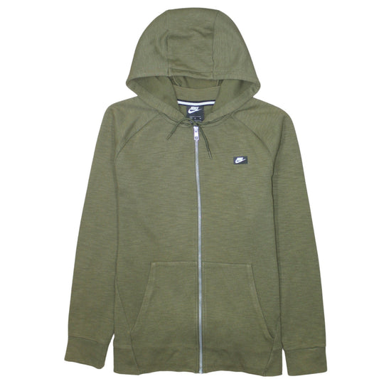 Nike Men's Green Full Zip Hoodie M Regular Fit