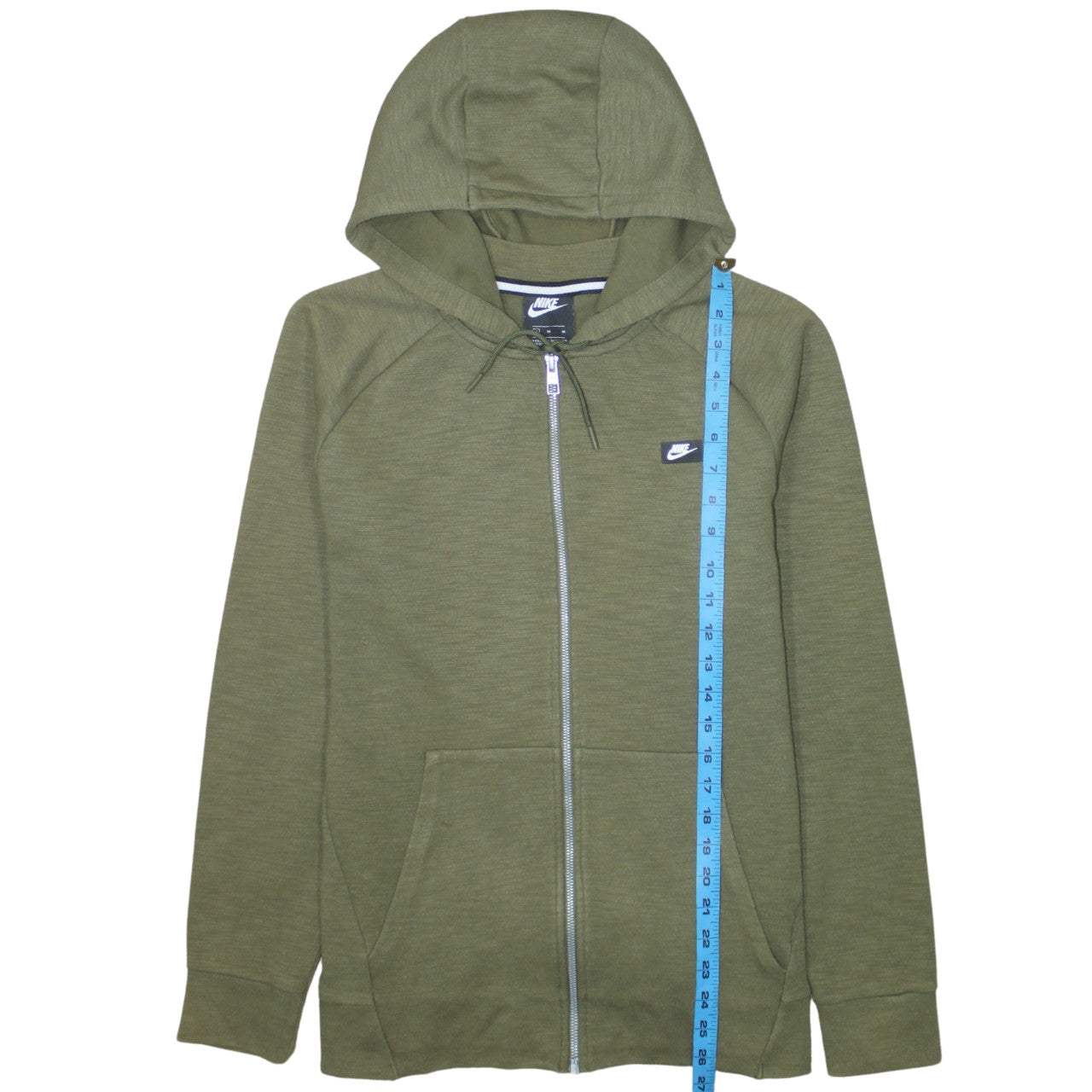 Nike Men's Green Full Zip Hoodie M Regular Fit