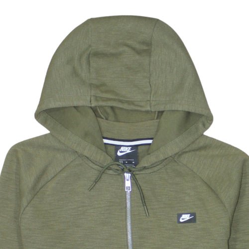 Nike Men's Green Full Zip Hoodie M Regular Fit