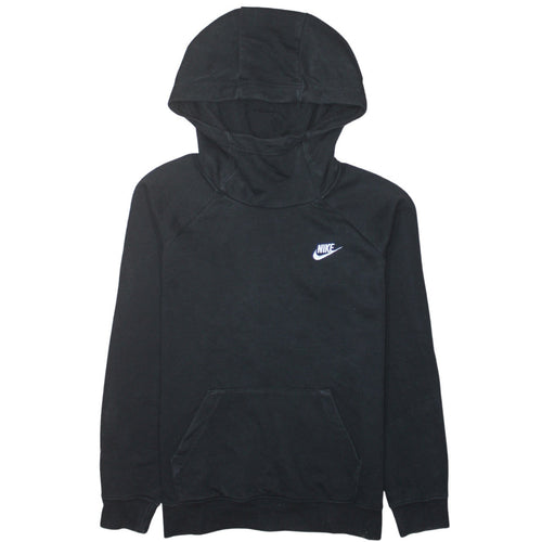 Nike Women's Black Pullover Hoodie Medium Cotton Blend Casual Sweatshirt
