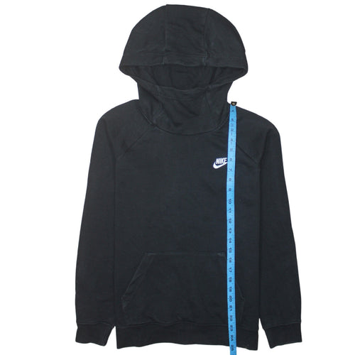 Nike Women's Black Pullover Hoodie Medium Cotton Blend Casual Sweatshirt