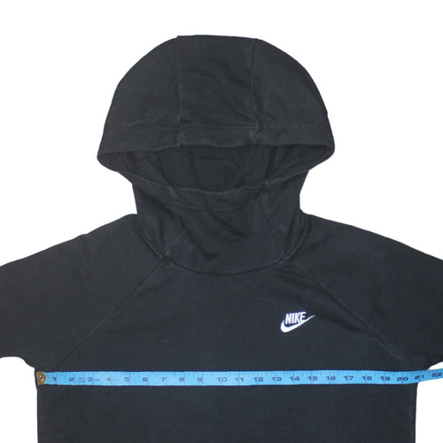 Nike Women's Black Pullover Hoodie Medium Cotton Blend Casual Sweatshirt