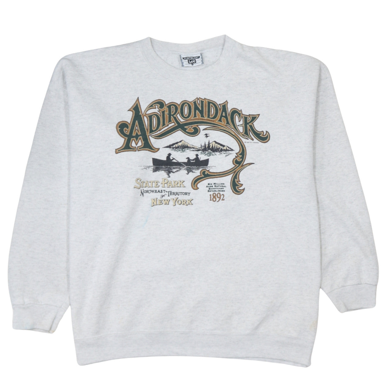 Lee Mens Grey Adirondack Heavyweight Sweatshirt 2XL Vintage Pullover