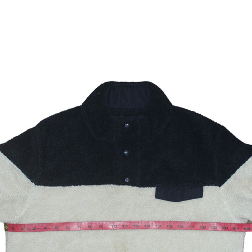 Dickies Men’s Black Beige Small Fleece Henley Sweatshirt