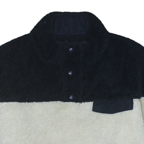 Dickies Men’s Black Beige Small Fleece Henley Sweatshirt