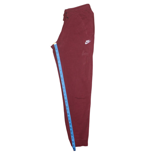 Nike Women's Burgundy Jogger Sweatpants Small Cotton Blend Activewear