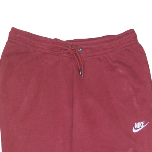 Nike Women's Burgundy Jogger Sweatpants Small Cotton Blend Activewear