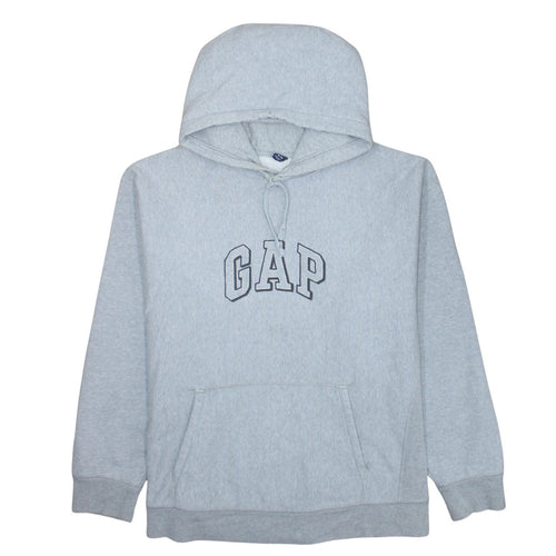 GAP Mens Grey Pullover Logo Hoodie XL Fleece Sweatshirt