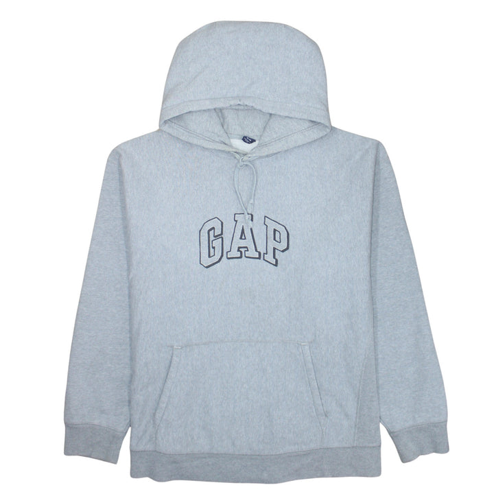 GAP Mens Grey Pullover Logo Hoodie XL Fleece Sweatshirt