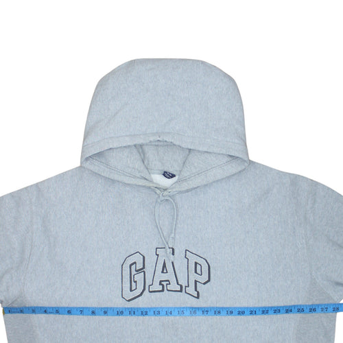 GAP Mens Grey Pullover Logo Hoodie XL Fleece Sweatshirt