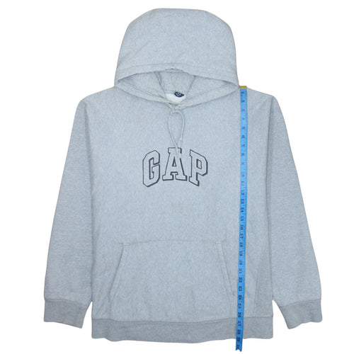 GAP Mens Grey Pullover Logo Hoodie XL Fleece Sweatshirt